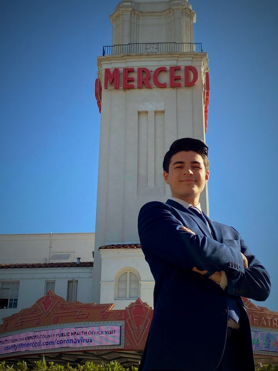 Jessee Espinosa in downtown Merced